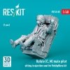 RESKIT RSF48-0088 Rafale (C, M) male pilot sitting in ejection seat for HobbyBoss kit (1 pcs) (3D Printed) (1/48)